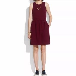 Madewell Burgundy Pierside Zip-Back Dress Sz XS